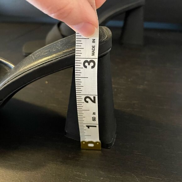 ZARA Black Crossover Heel Sandals Backless Square Toe Women’s EU Size 38 - Picture 10 of 10